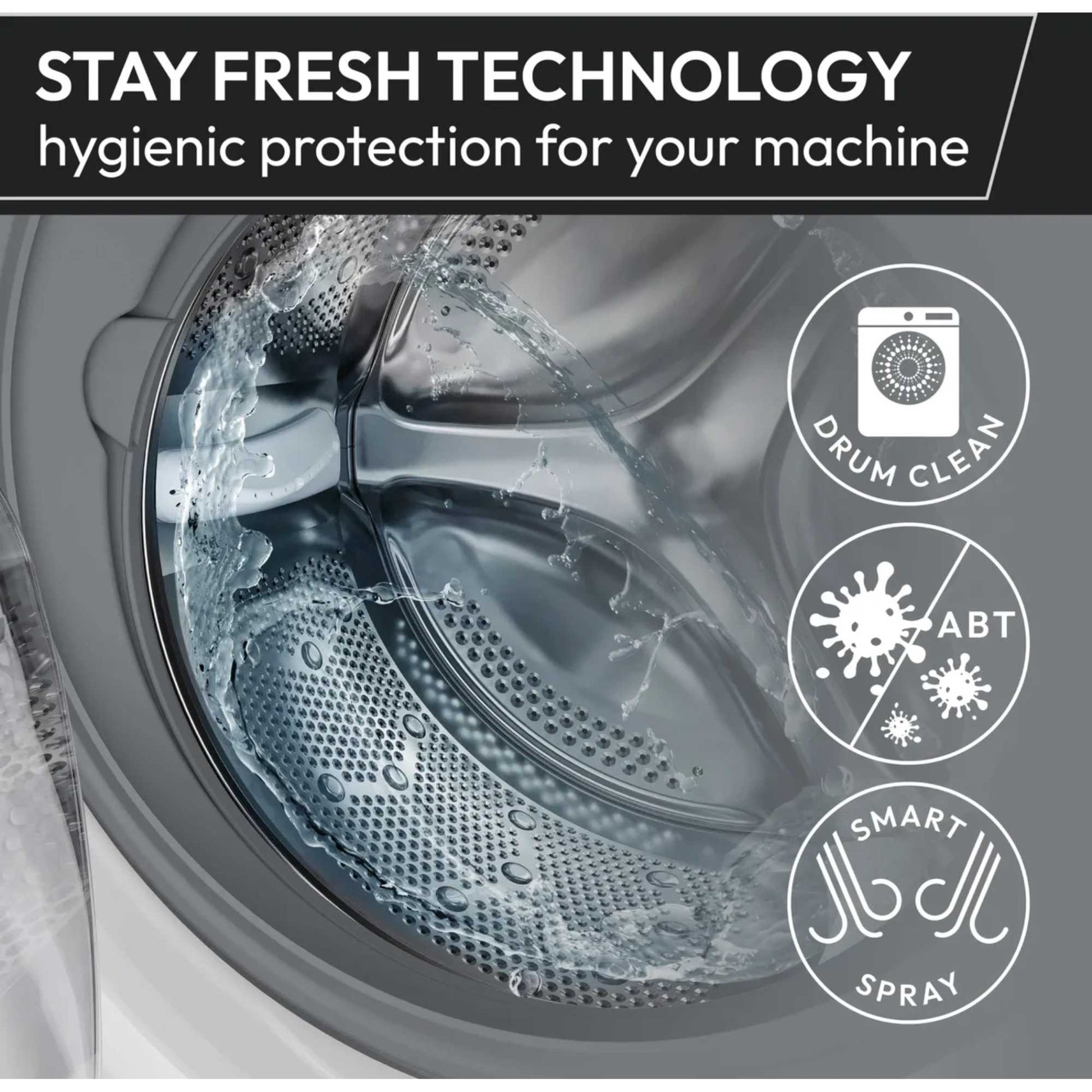 Hoover 8kg 1400rpm Washing Machine - HGD48SB8BC-80