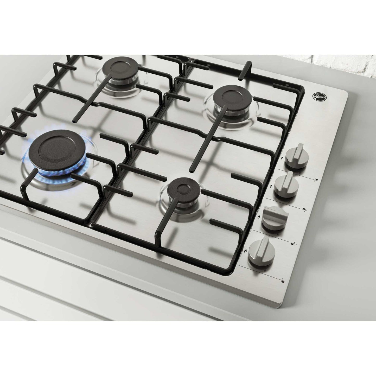 Hoover H-Hob 300 Gas HHW6LK3X 60cm 4 Gas Burner Hob - Stainless Steel