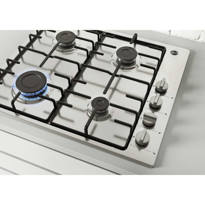 Hoover H-Hob 300 Gas HHW6LK3X 60cm 4 Gas Burner Hob - Stainless Steel