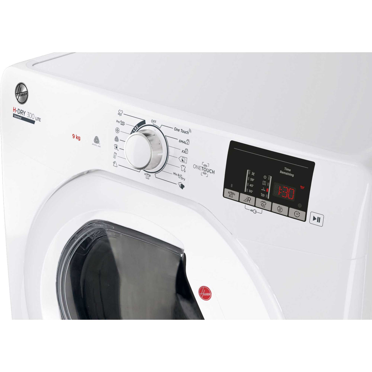 Hoover H-Dry 300 Lite 9kg Vented Tumble Dryer - HLE V9DG-8