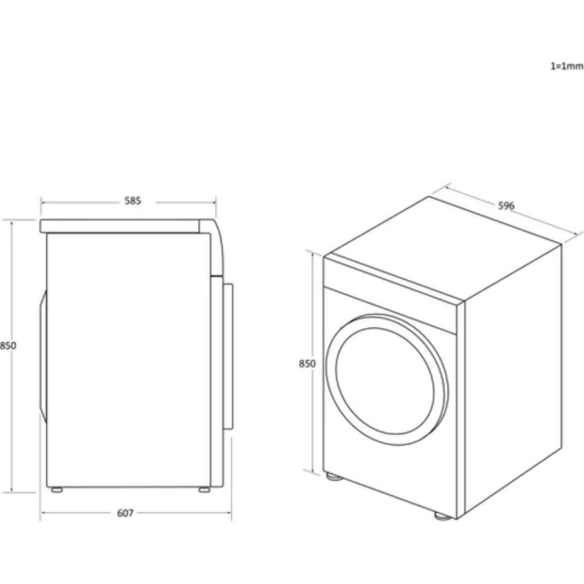 Hoover H-Dry 300 Lite 9kg Vented Tumble Dryer - HLE V9DG-8