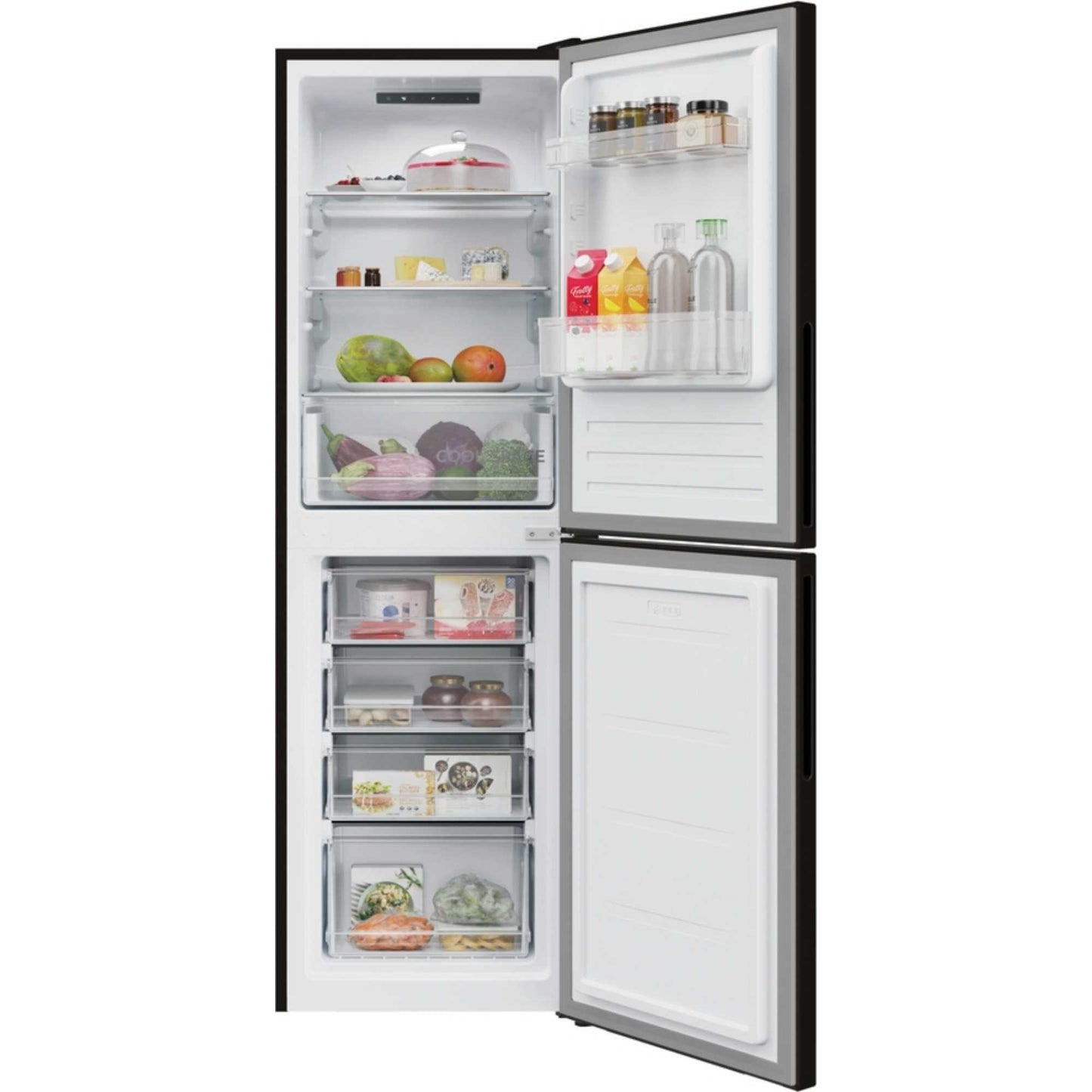 Hoover H-FRIDGE 300 Fridge Freezer 50/50 Low Frost - Black - HVT3CLECKIHB-1