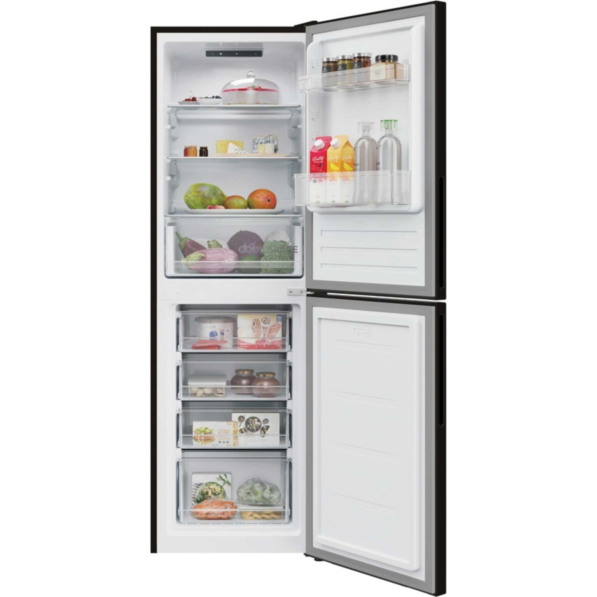 Hoover H-FRIDGE 300 Fridge Freezer 50/50 Low Frost - Black - HVT3CLECKIHB-1