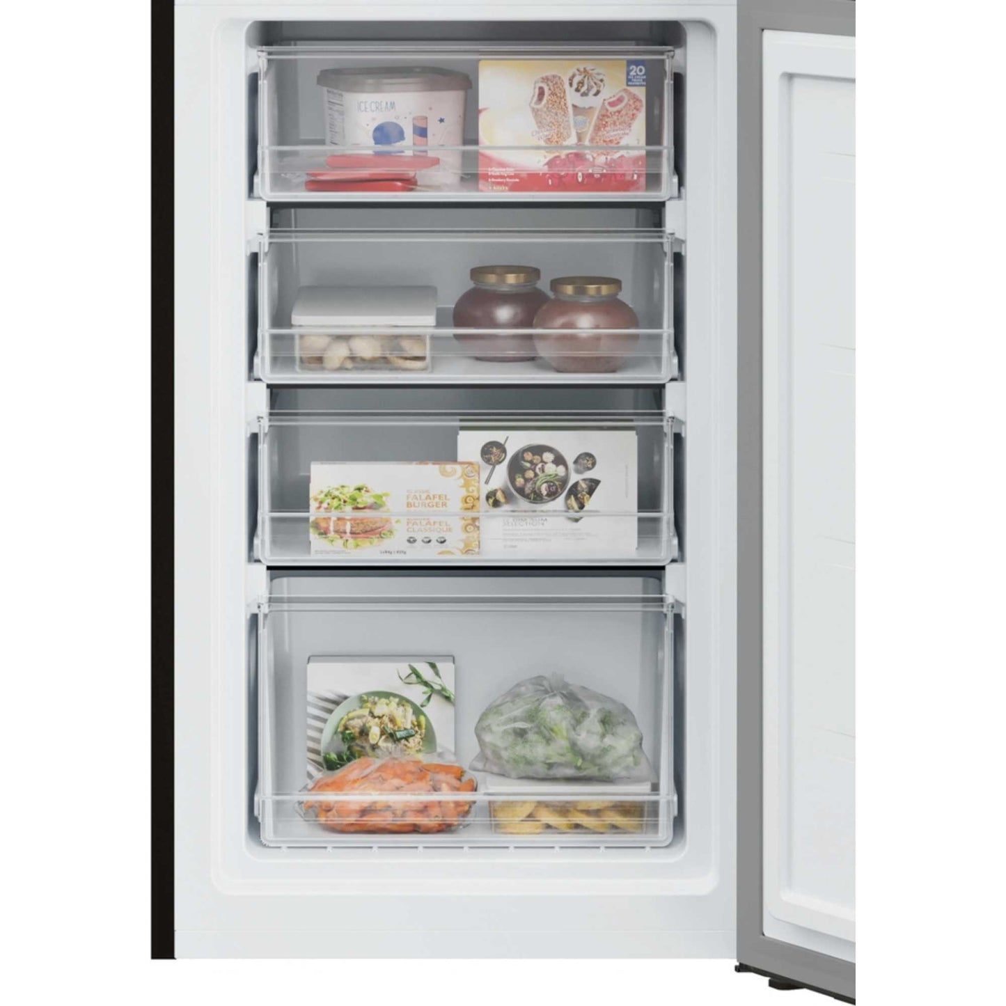 Hoover H-FRIDGE 300 Fridge Freezer 50/50 Low Frost - Black - HVT3CLECKIHB-1