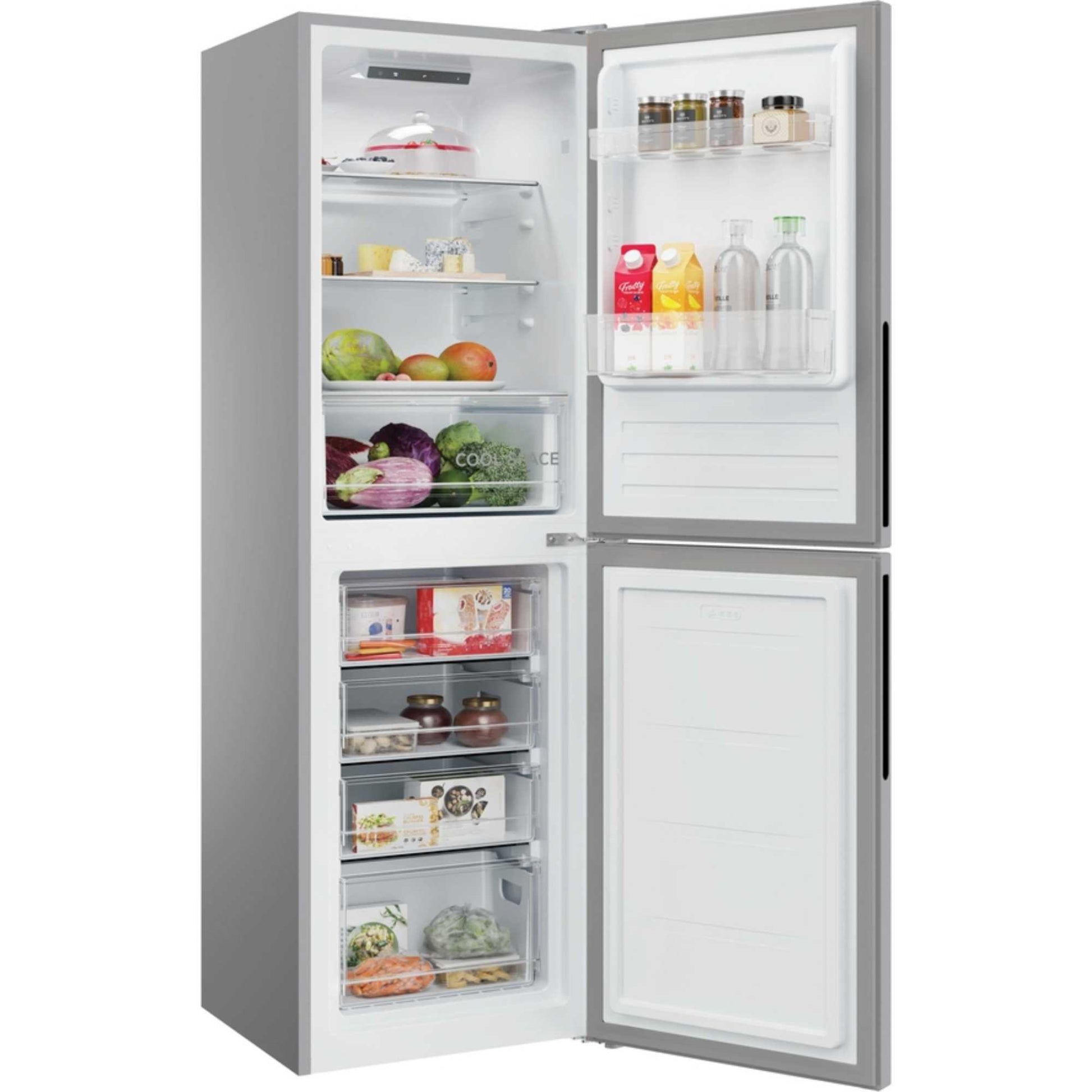 Hoover H-FRIDGE 300 Fridge Freezer 50/50 Low Frost - Stainless Steel - HVT3CLECKIHS-1