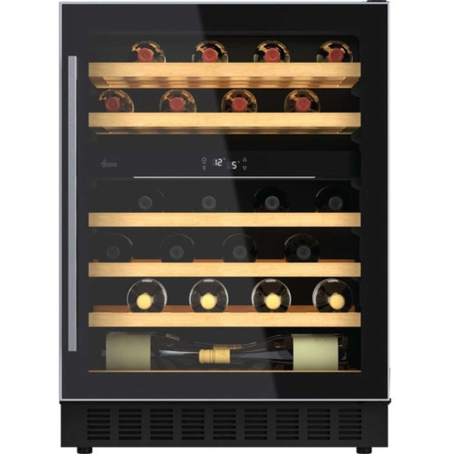 Hoover H-Wine 700 Undercounter 46 Bottles Wine Cooler - Black - HWCB 60 UK/N
