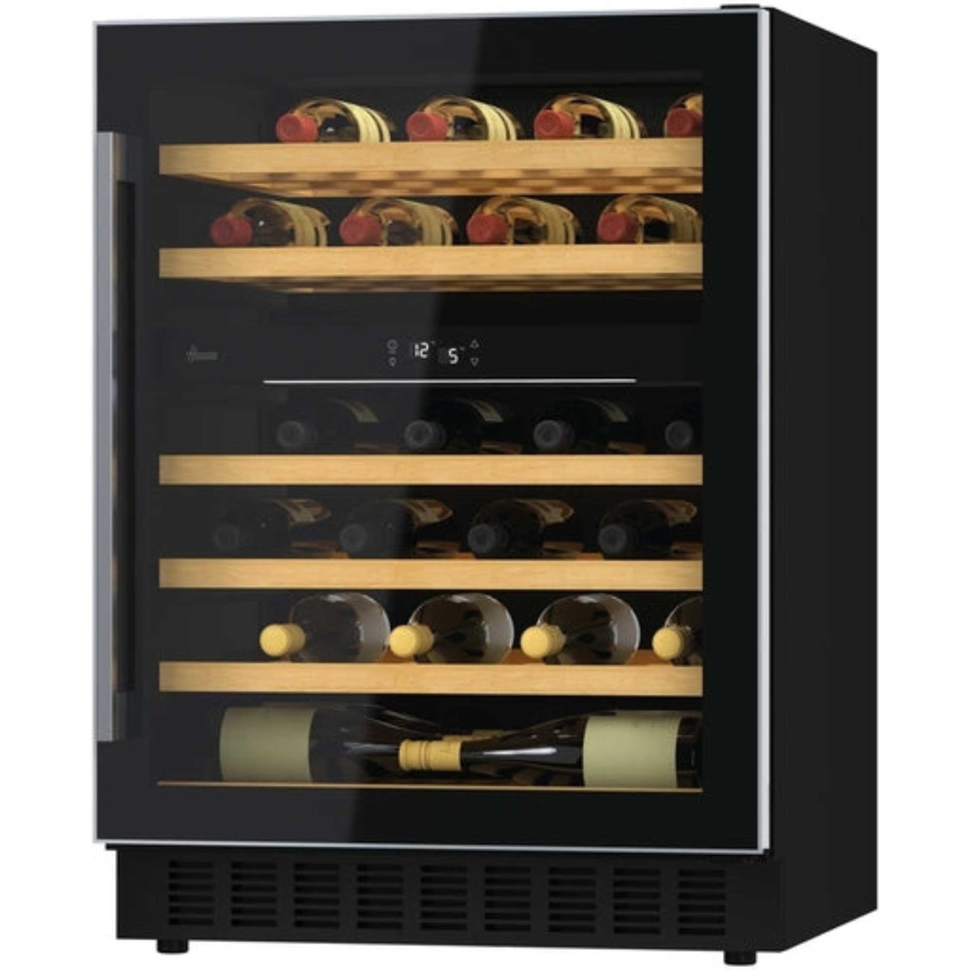 Hoover H-Wine 700 Undercounter 46 Bottles Wine Cooler - Black - HWCB 60 UK/N