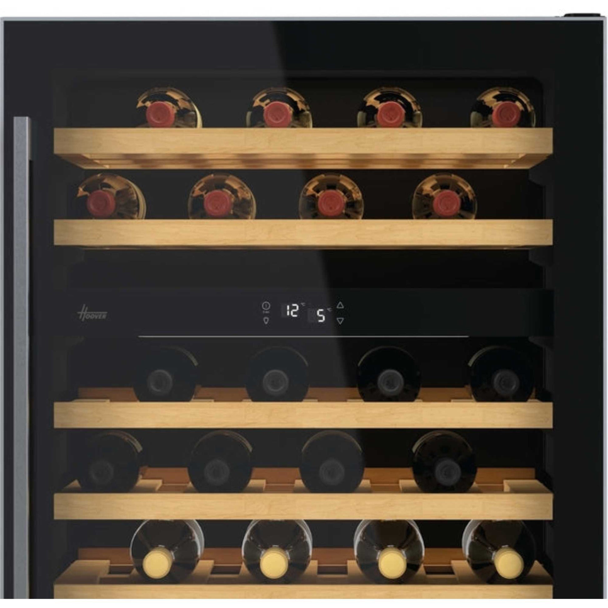 Hoover H-Wine 700 Undercounter 46 Bottles Wine Cooler - Black - HWCB 60 UK/N