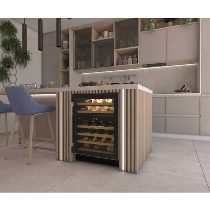 Hoover H-Wine 700 Undercounter 46 Bottles Wine Cooler - Black - HWCB 60 UK/N