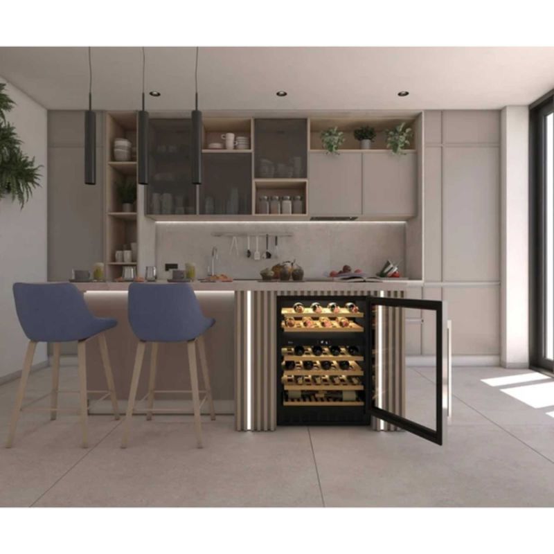 Hoover H-Wine 700 Undercounter 46 Bottles Wine Cooler - Black - HWCB 60 UK/N