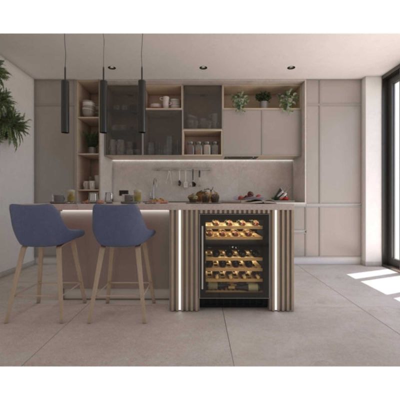 Hoover H-Wine 700 Undercounter 46 Bottles Wine Cooler - Black - HWCB 60 UK/N