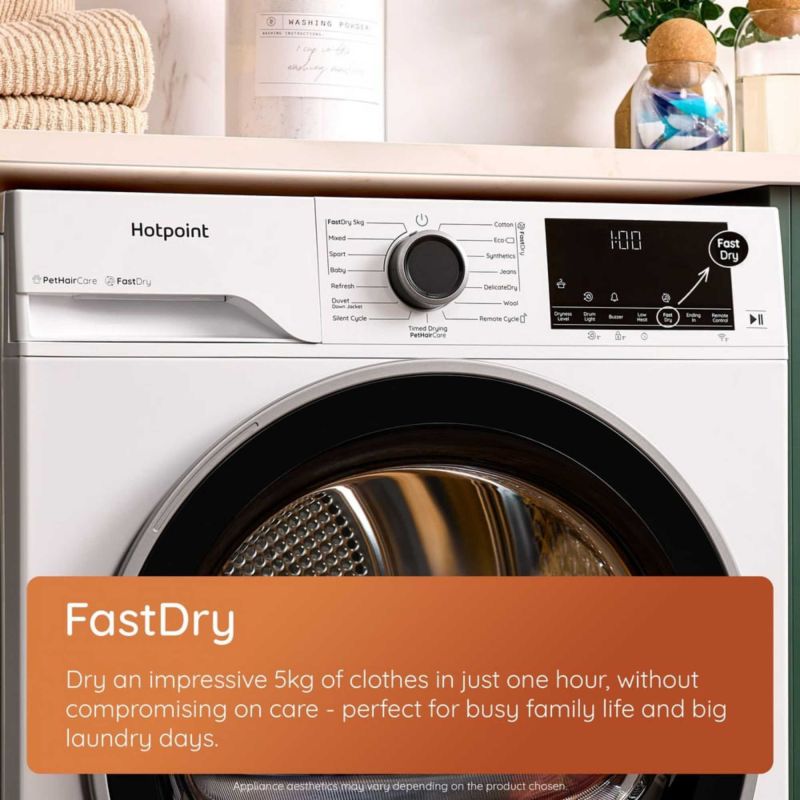 Hotpoint Fabric Care 9kg Heat Pump Tumble Dryer - C HD 94M BBS UK