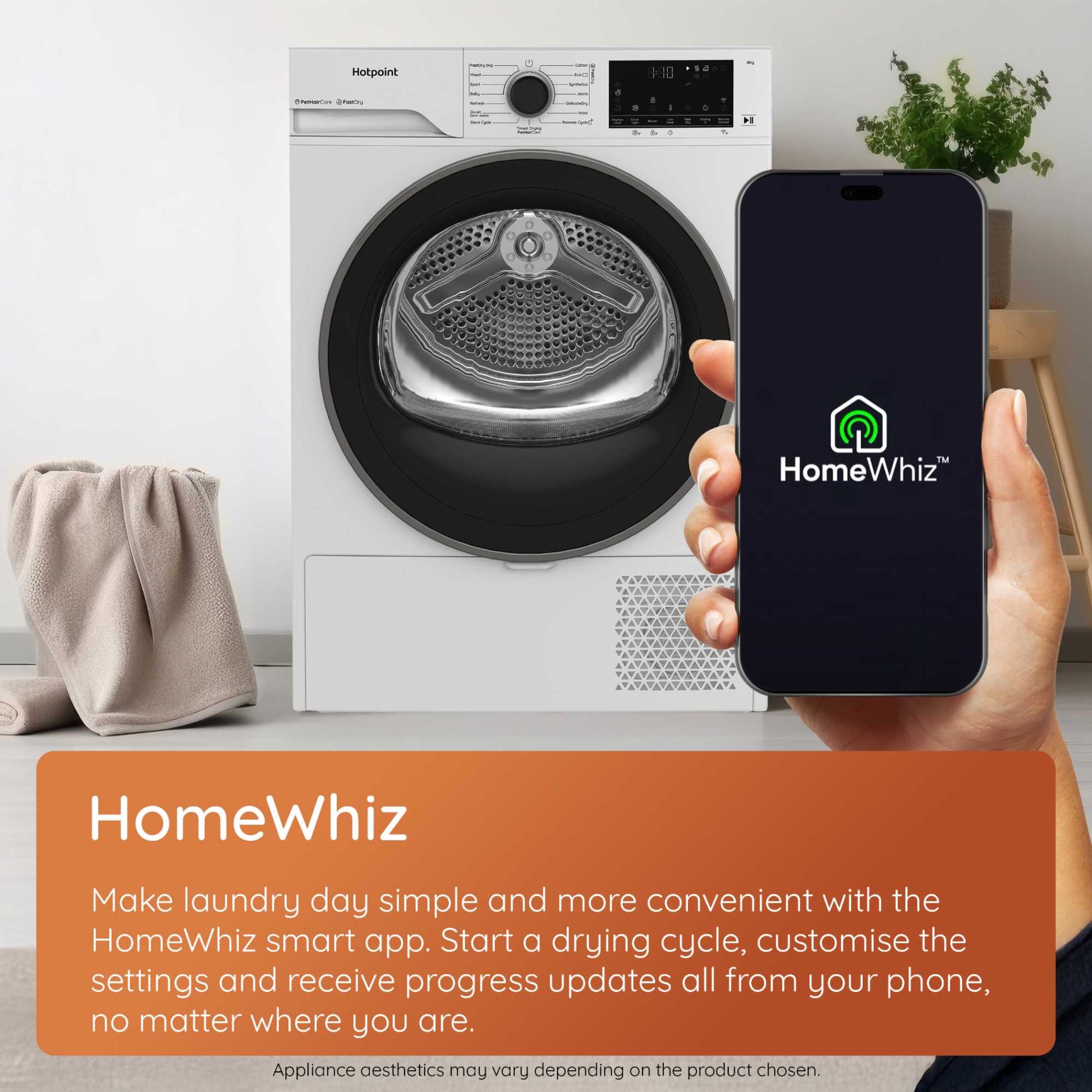Hotpoint Fabric Care 9kg Heat Pump Tumble Dryer - C HD 94M WBS UK