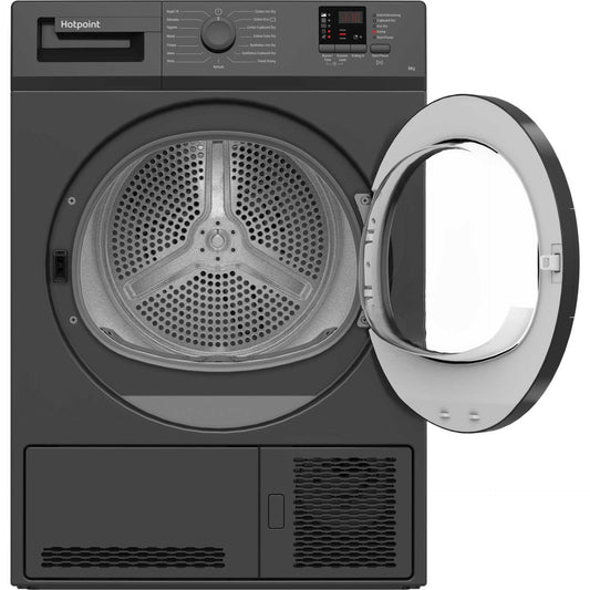 Hotpoint C HD C82 GGGD UK 8kg Condenser Tumble Dryer - Graphite