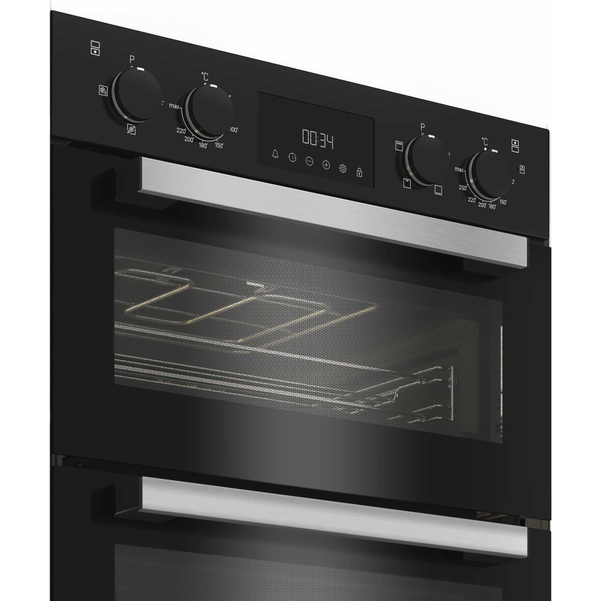 Hotpoint DIH 10D B Built-In Double Oven - Black