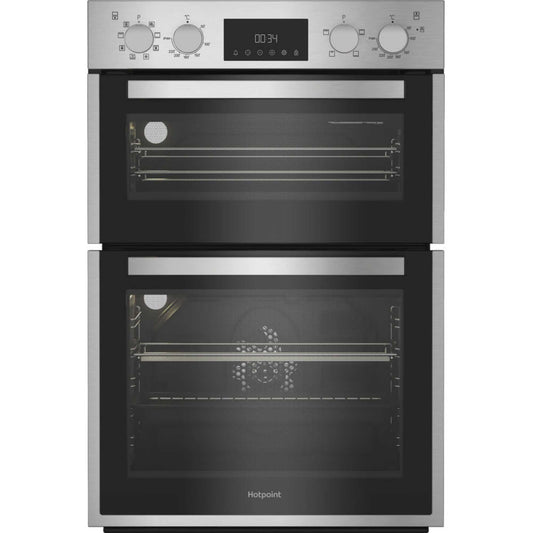 Hotpoint DIH 82D IX Built-In Electric Multifunction Double Oven - Stainless Steel