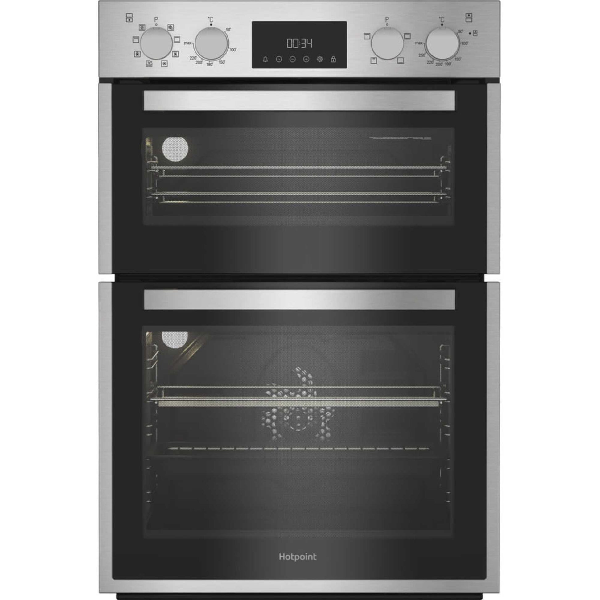 Hotpoint DIH 82D IX Built-In Electric Multifunction Double Oven - Stainless Steel