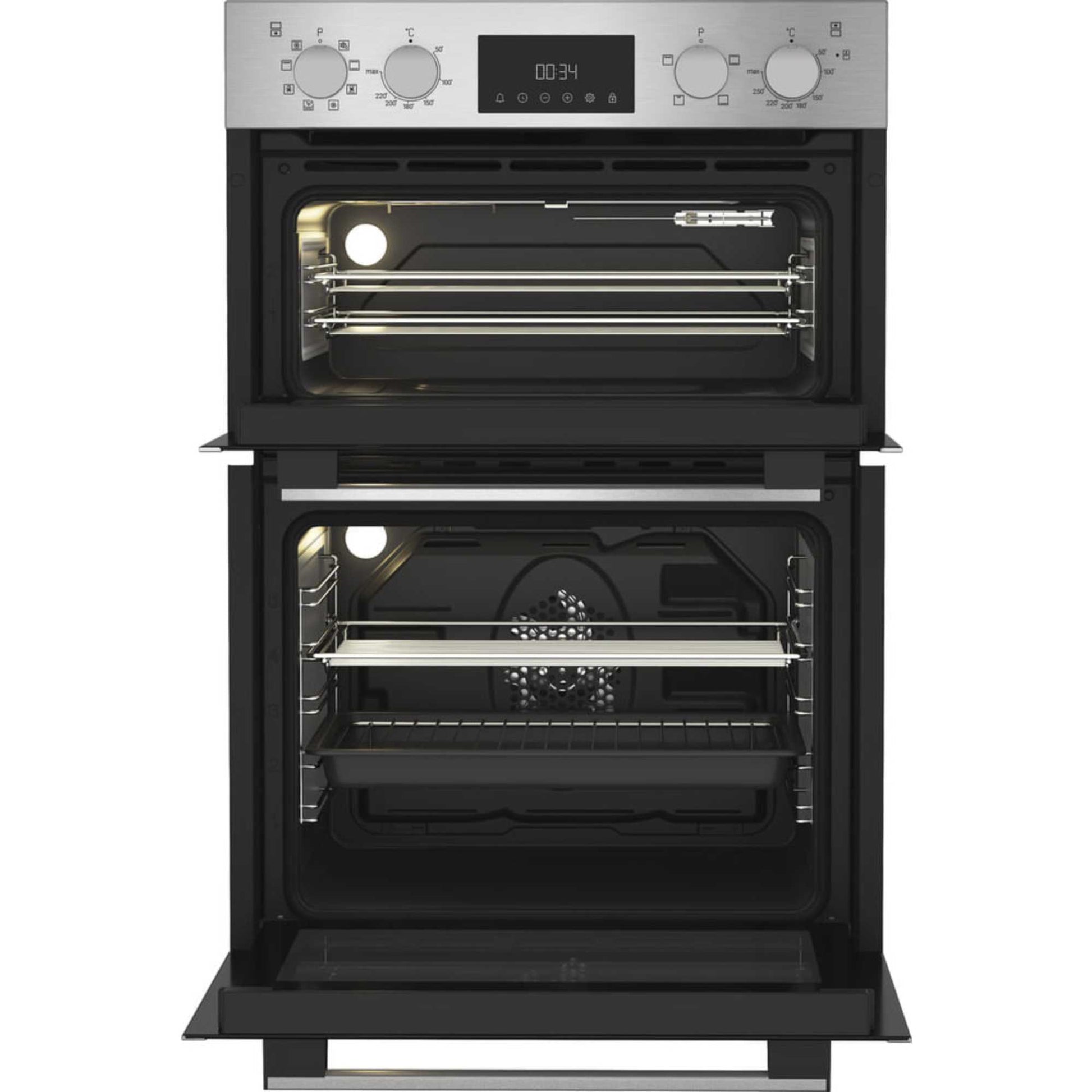 Hotpoint DIH 82D IX Built-In Electric Multifunction Double Oven - Stainless Steel