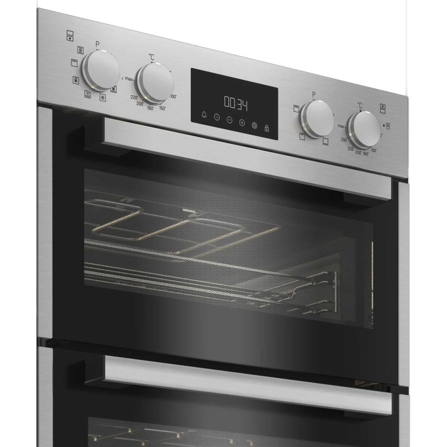 Hotpoint DIH 82D IX Built-In Electric Multifunction Double Oven - Stainless Steel