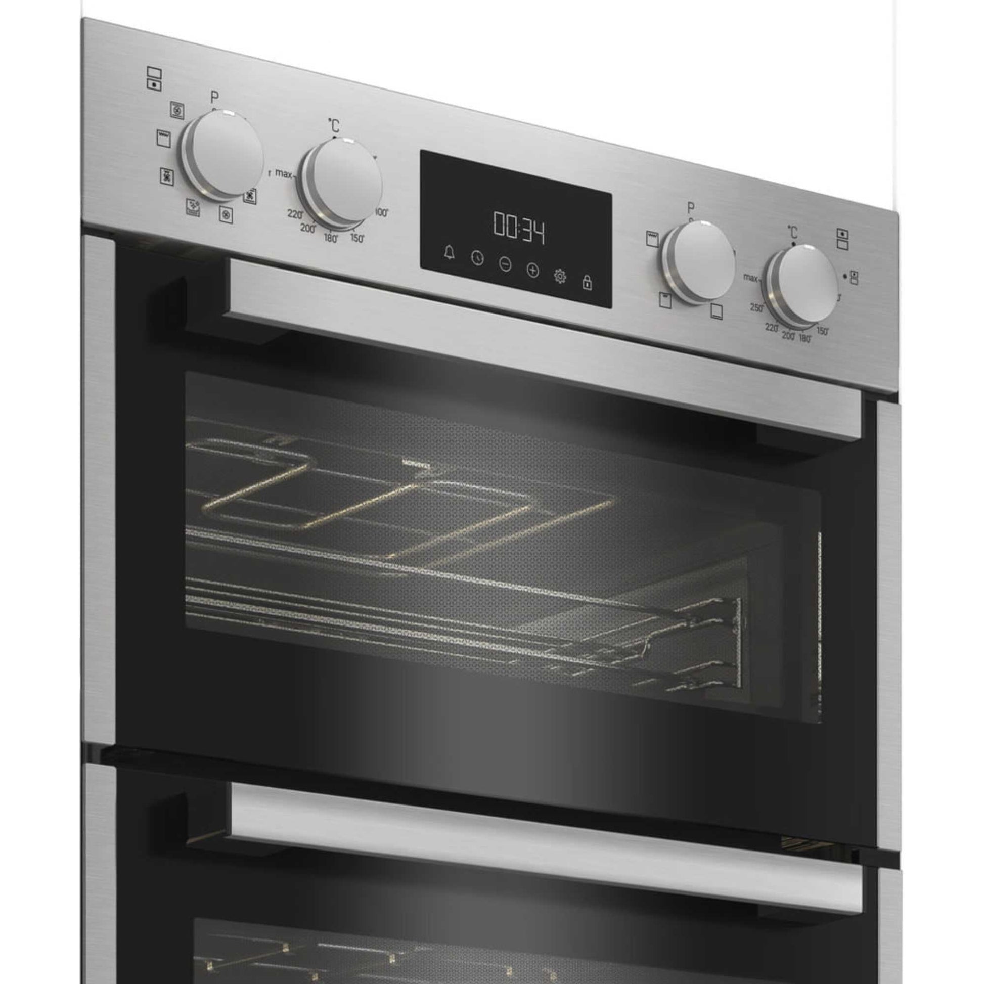 Hotpoint DIH 82D IX Built-In Electric Multifunction Double Oven - Stainless Steel