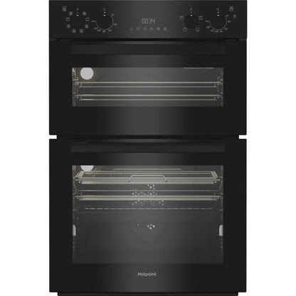 Hotpoint DIH 82G1A B 89cm Built-In Double Fan Oven - Black