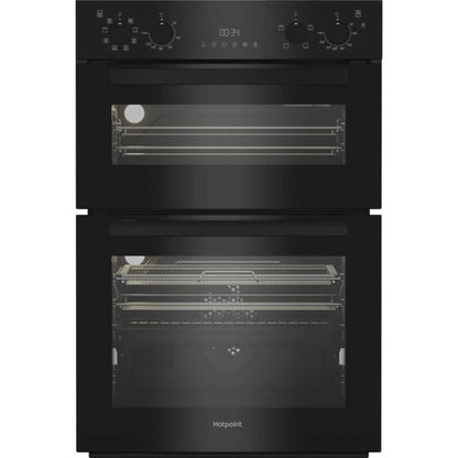 Hotpoint DIH 82G1A B 89cm Built-In Double Fan Oven - Black