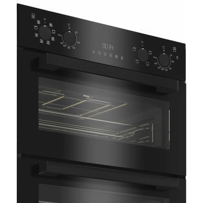 Hotpoint DIH 82G1A B 89cm Built-In Double Fan Oven - Black