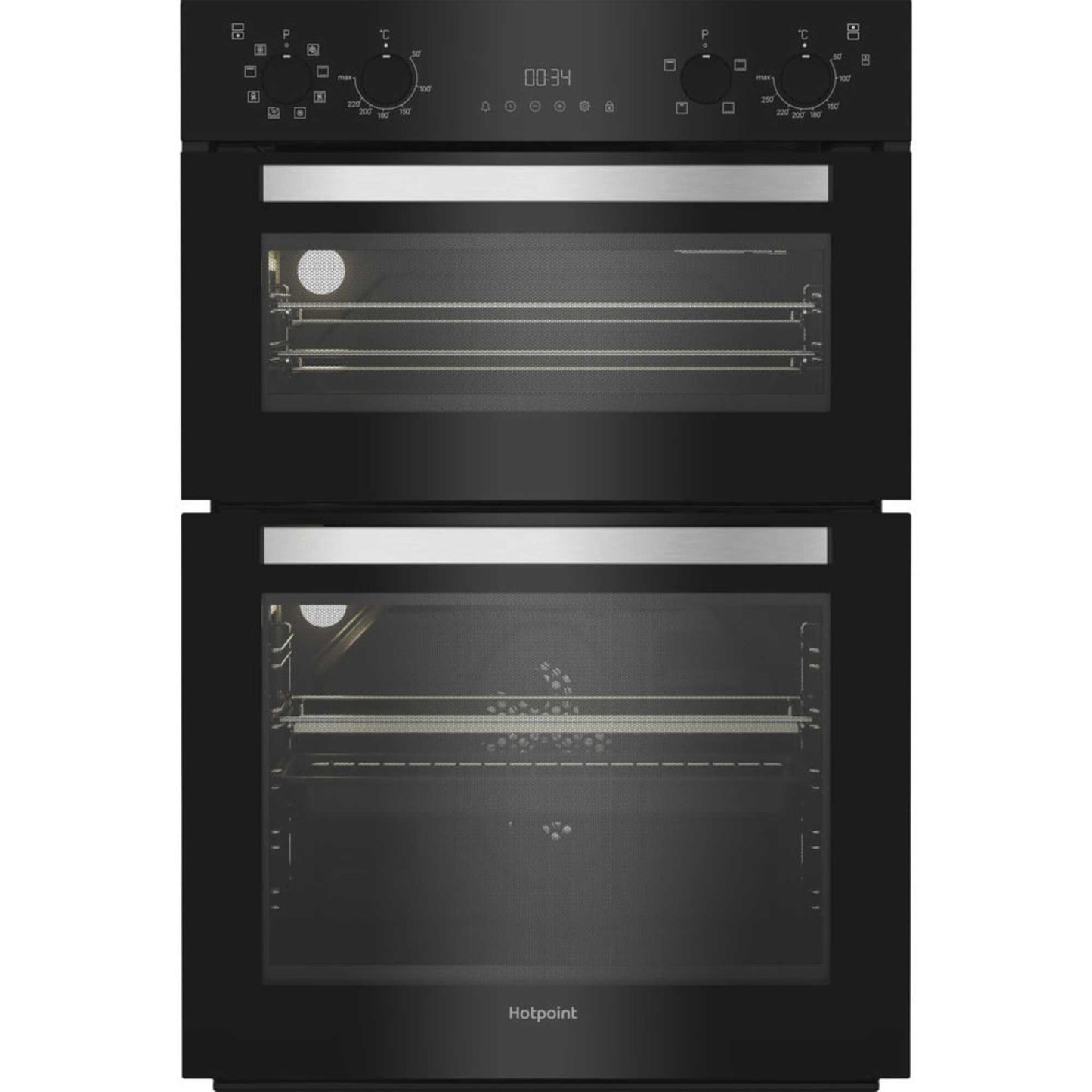 Hotpoint DIH 82G B Built-In Electric Multifunction Double Oven - Black