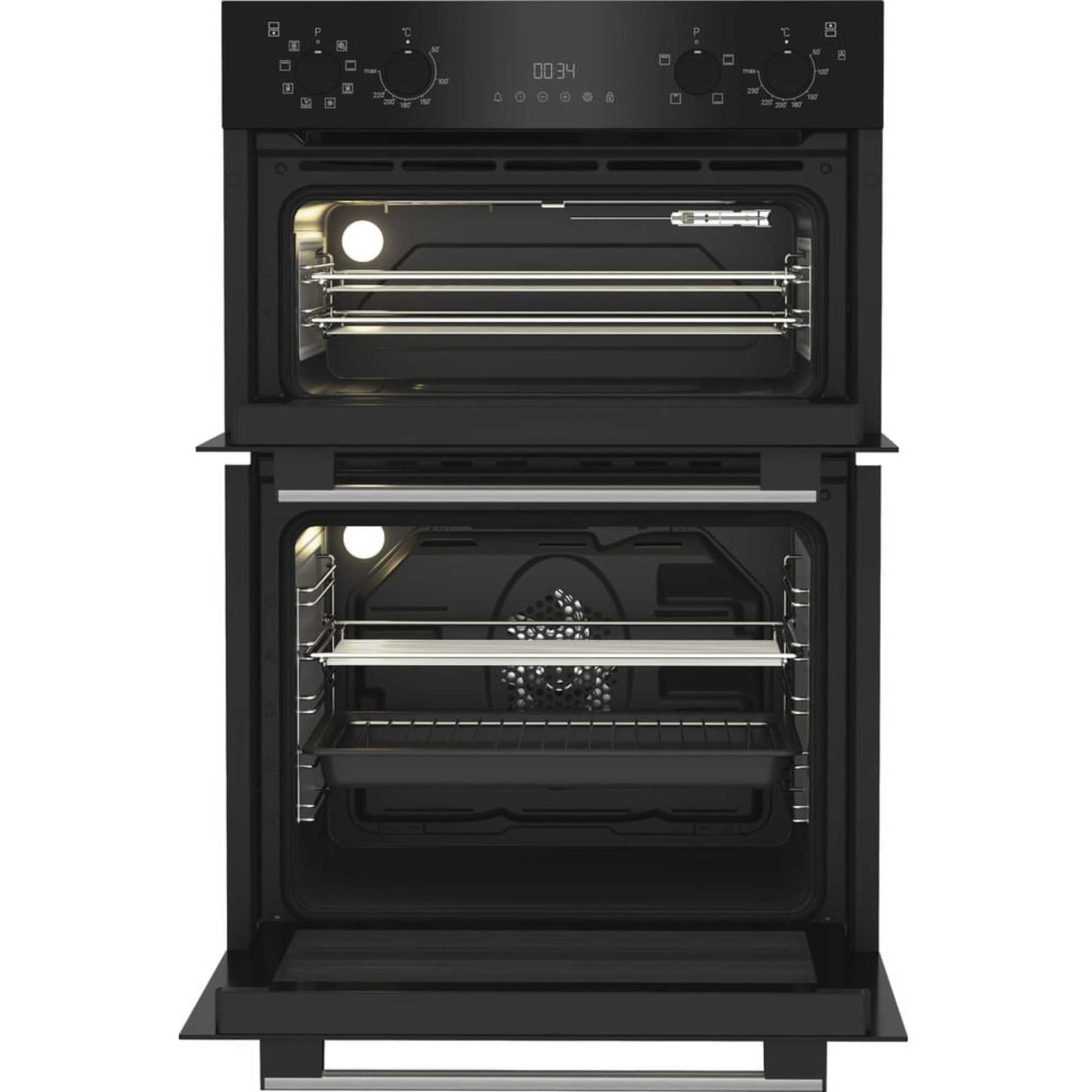 Hotpoint DIH 82G B Built-In Electric Multifunction Double Oven - Black