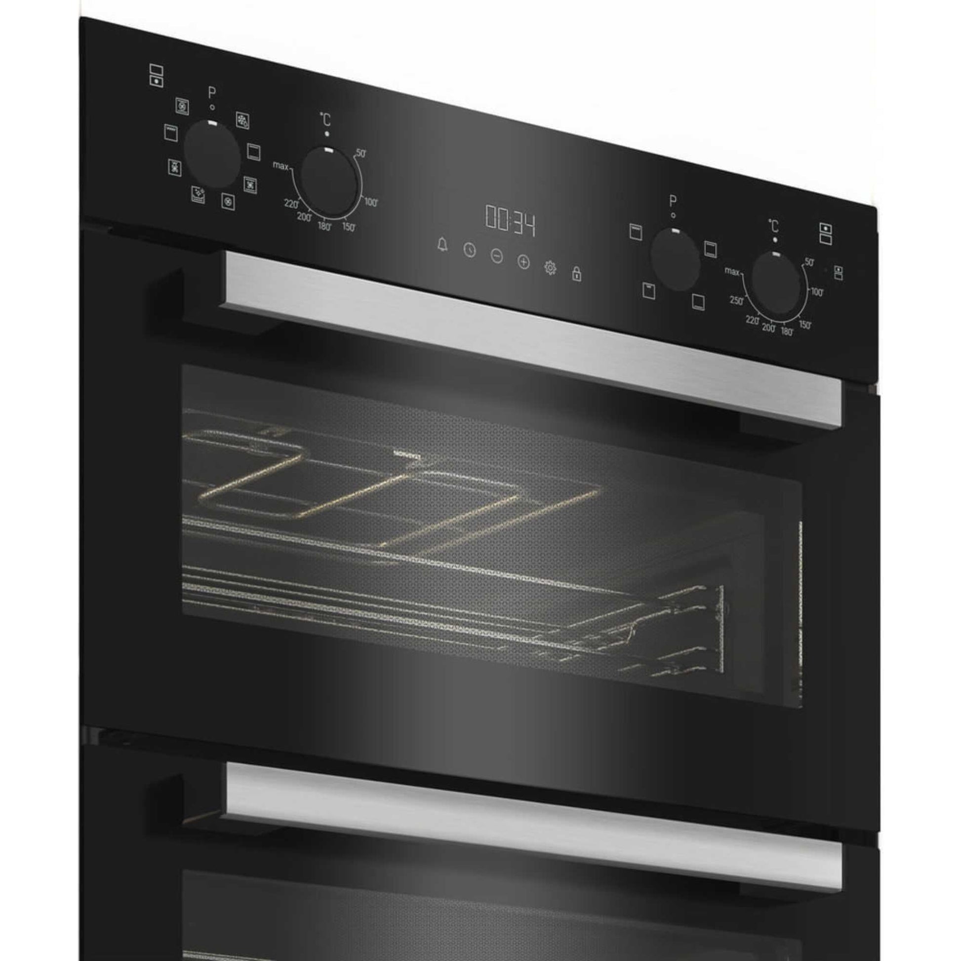 Hotpoint DIH 82G B Built-In Electric Multifunction Double Oven - Black