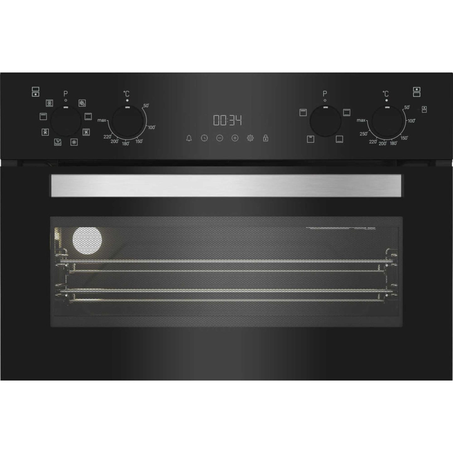 Hotpoint DIH 82G B Built-In Electric Multifunction Double Oven - Black