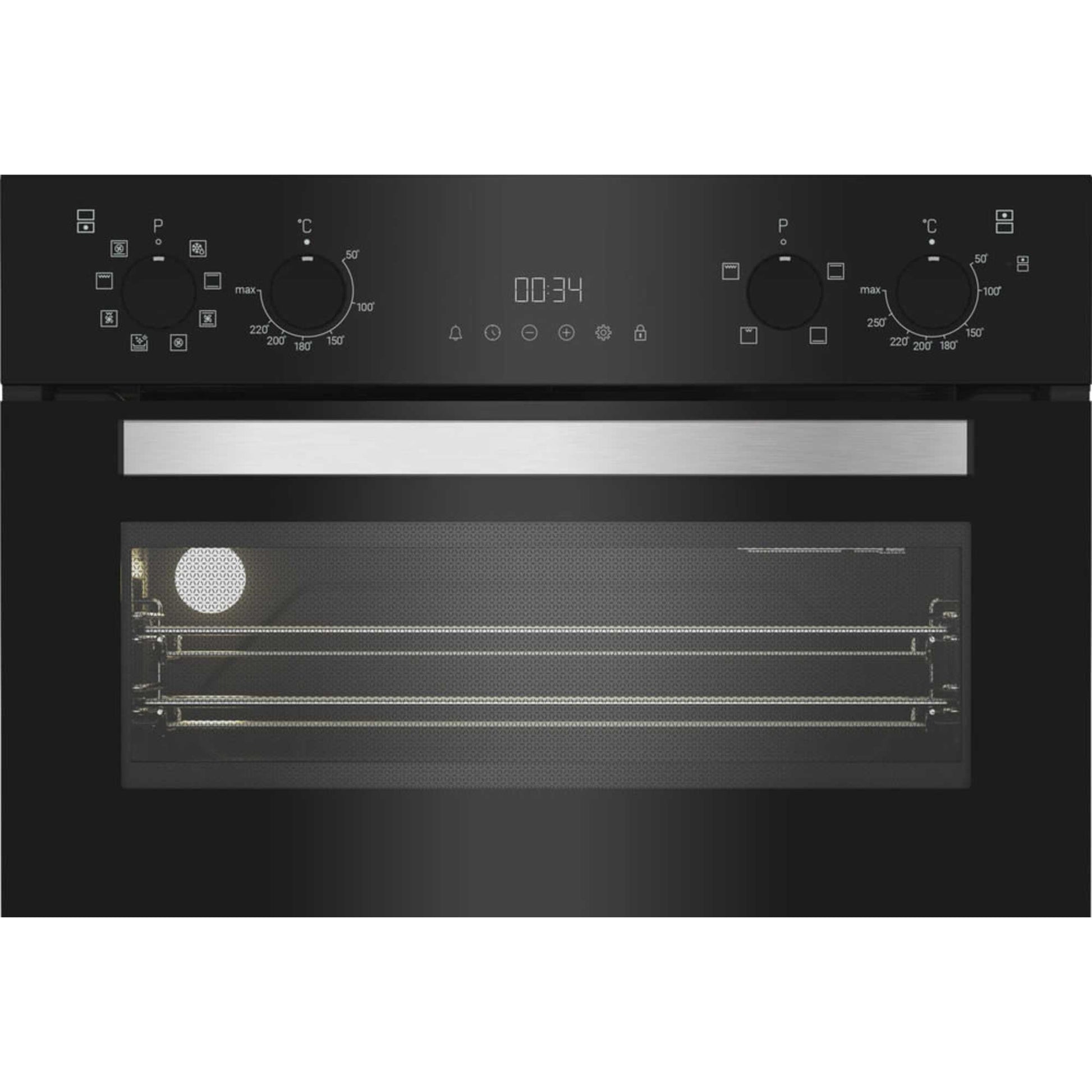 Hotpoint DIH 82G B Built-In Electric Multifunction Double Oven - Black