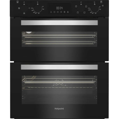 Hotpoint DUH 10D B Built-Under Electric Fan Double Oven - Black