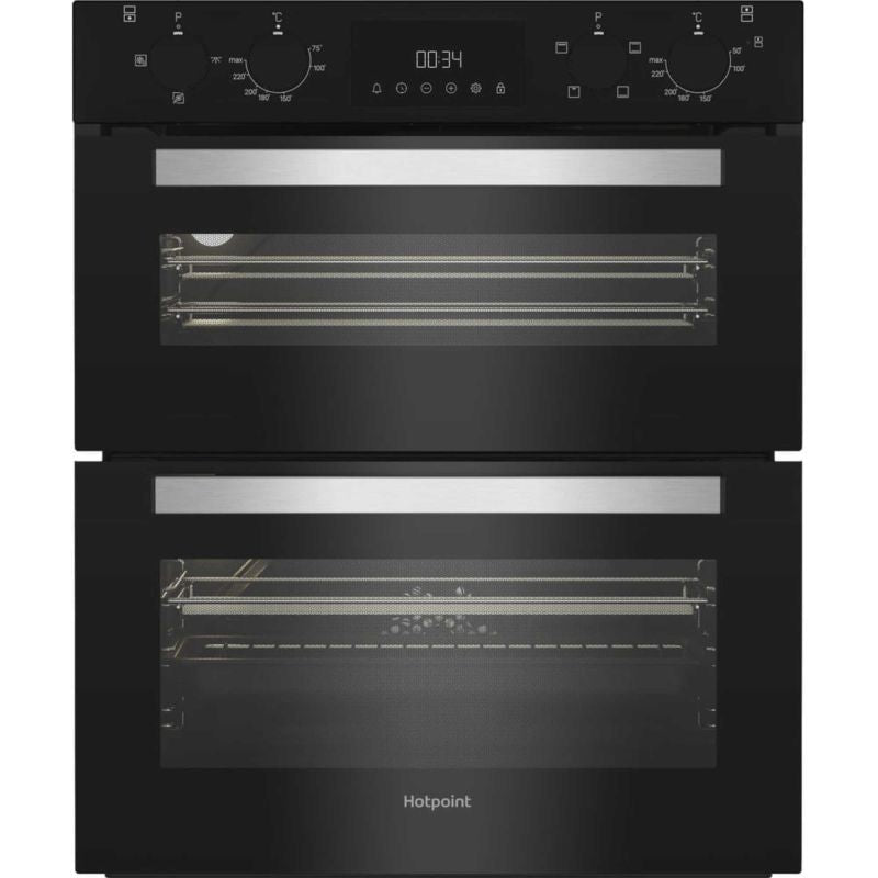 Hotpoint DUH 10D B Built-Under Electric Fan Double Oven - Black