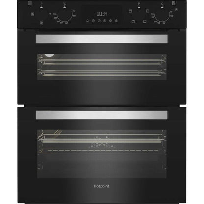 Hotpoint DUH 10D B Built-Under Electric Fan Double Oven - Black