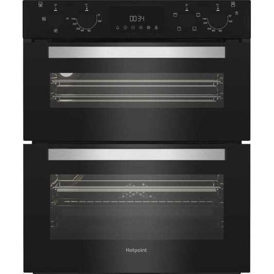 Hotpoint DUH 10D B Built-Under Electric Fan Double Oven - Black