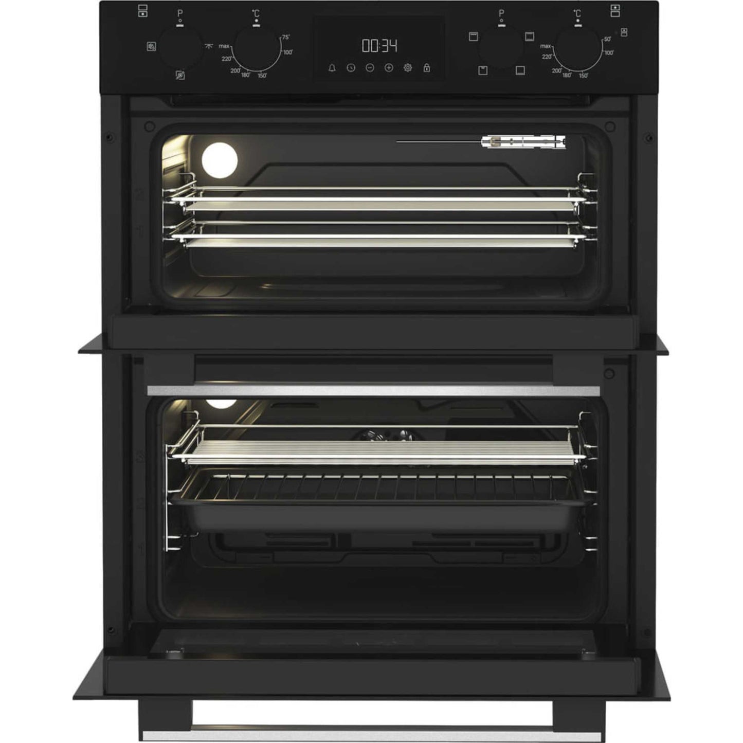 Hotpoint DUH 10D B Built-Under Electric Fan Double Oven - Black