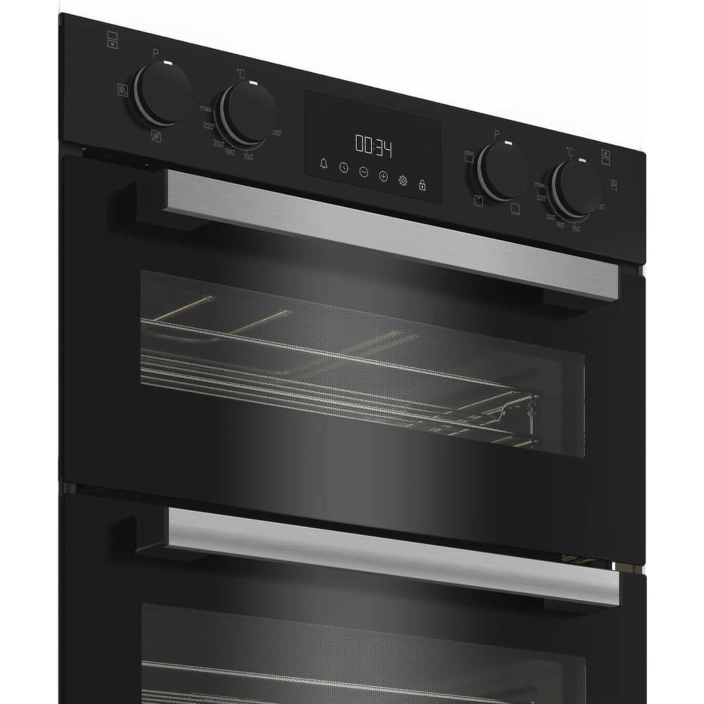 Hotpoint DUH 10D B Built-Under Electric Fan Double Oven - Black