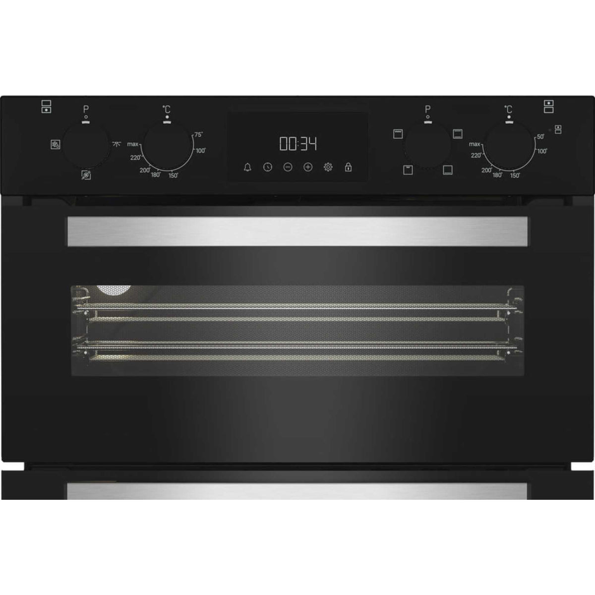 Hotpoint DUH 10D B Built-Under Electric Fan Double Oven - Black
