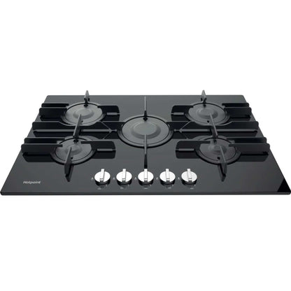 Hotpoint FTGHG 751 D/H(BK) 75cm 5 Burner Gas Hob - Black