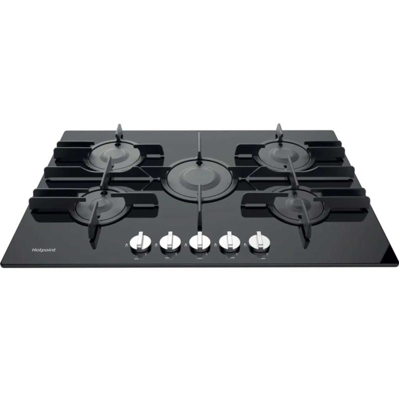 Hotpoint FTGHG 751 D/H(BK) 75cm 5 Burner Gas Hob - Black