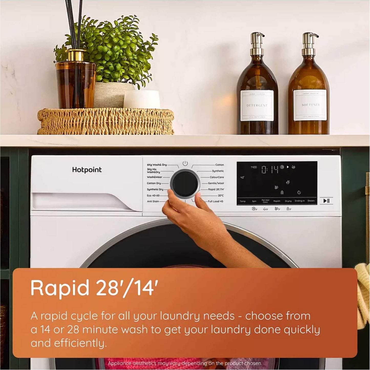 Hotpoint 10kg Wash 7kg Dry 1400rpm Washer Dryer - HBD1781ANTISTAIN