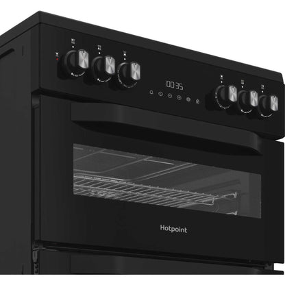 Hotpoint 60cm Dual Fuel Double Oven Cooker - HDD6GDC2B1