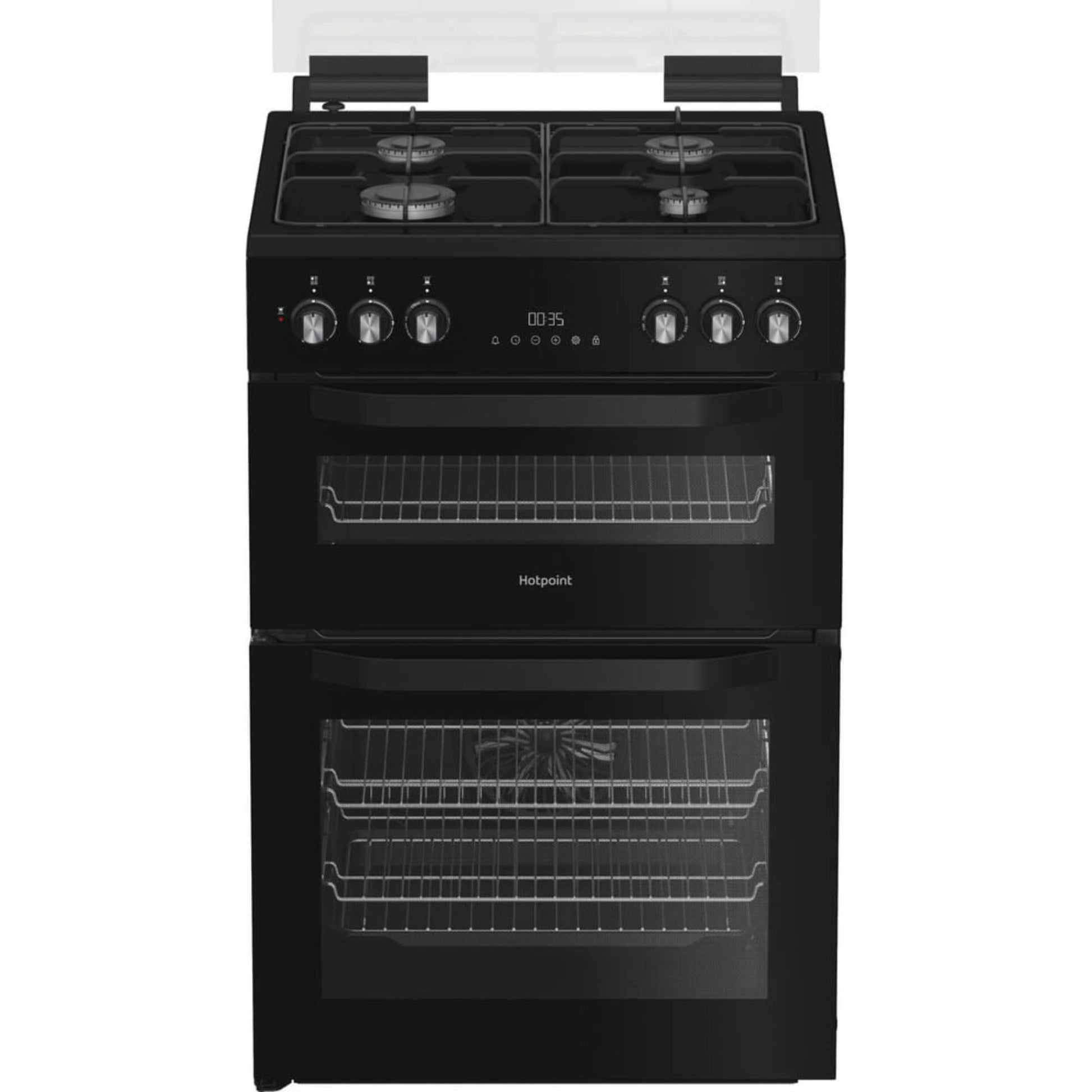 Hotpoint 60cm Dual Fuel Double Oven Cooker - HDD6GDC2B1