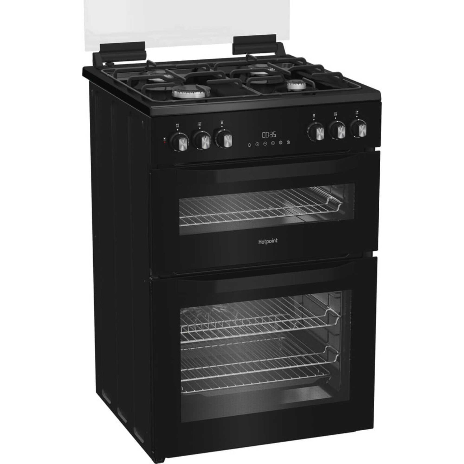 Hotpoint 60cm Dual Fuel Double Oven Cooker - HDD6GDC2B1