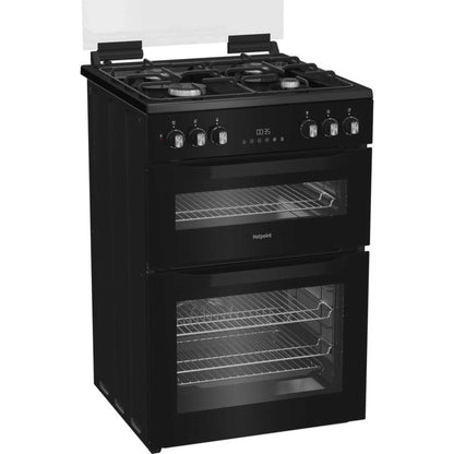 Hotpoint 60cm Dual Fuel Double Oven Cooker - HDD6GDC2B1