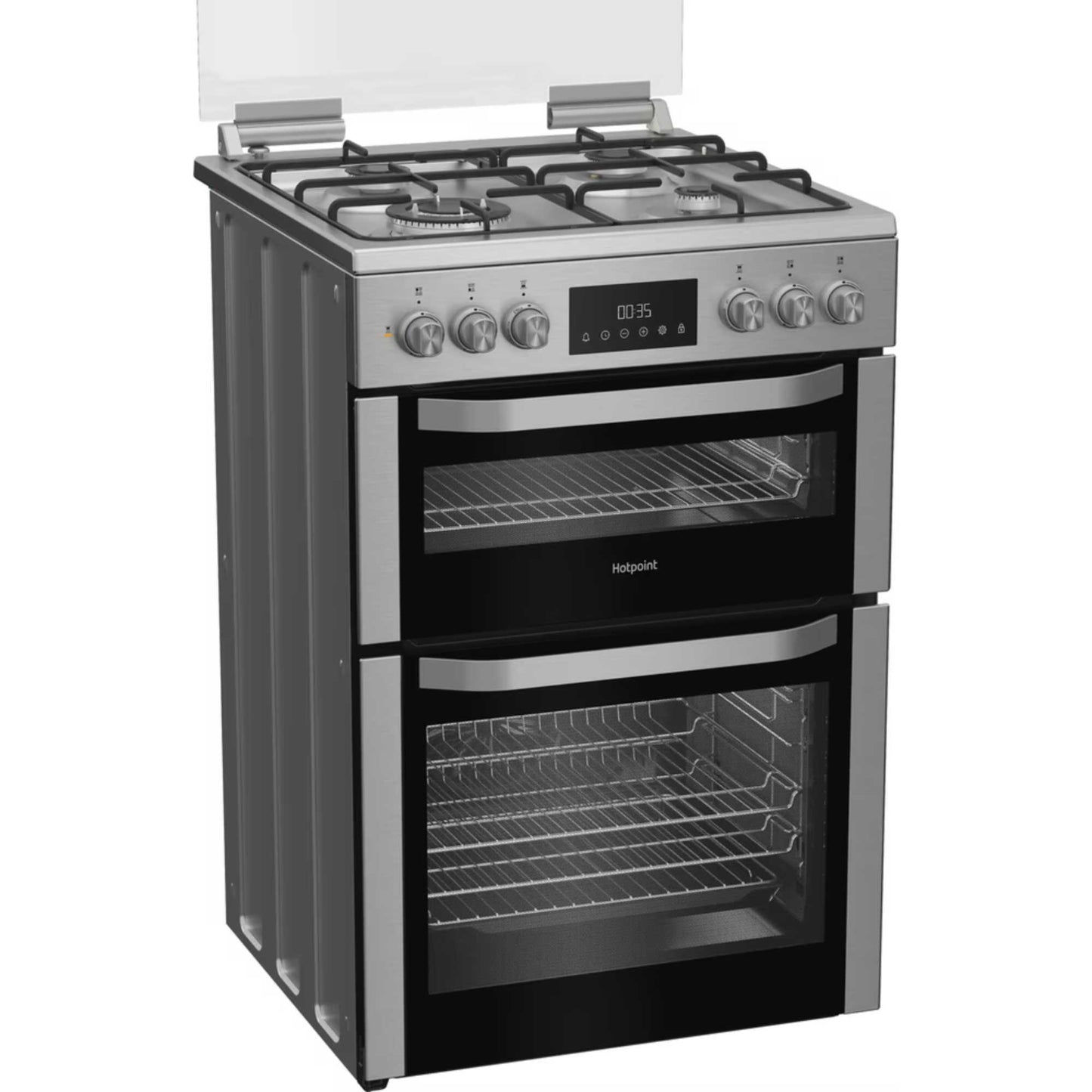 Hotpoint 60cm Dual Fuel Double Oven Cooker - HDD6GDC2WX