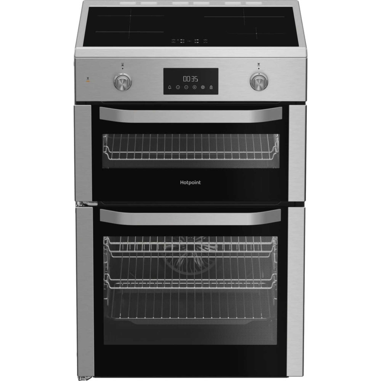 Hotpoint 60cm Electric Double Oven Cooker - HDE6IDC2X