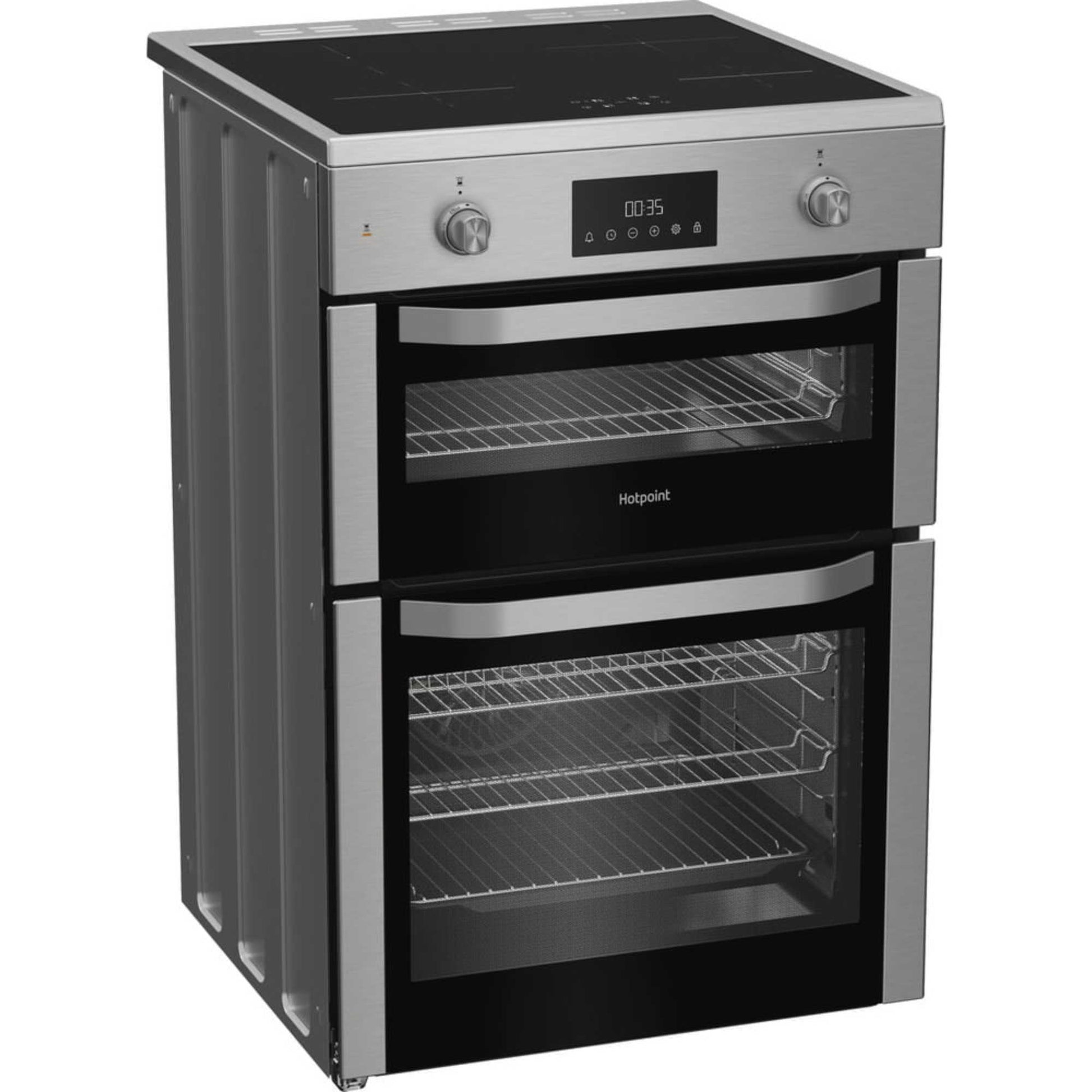 Hotpoint 60cm Electric Double Oven Cooker - HDE6IDC2X