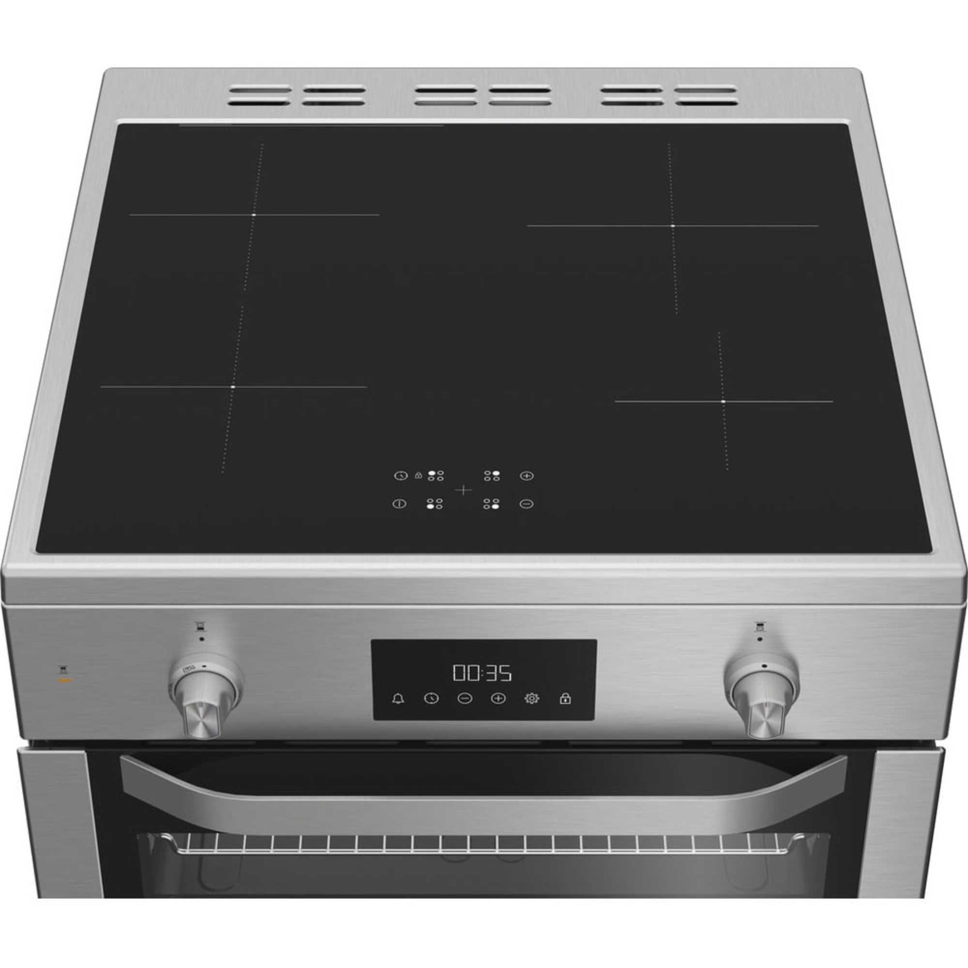 Hotpoint 60cm Electric Double Oven Cooker - HDE6IDC2X